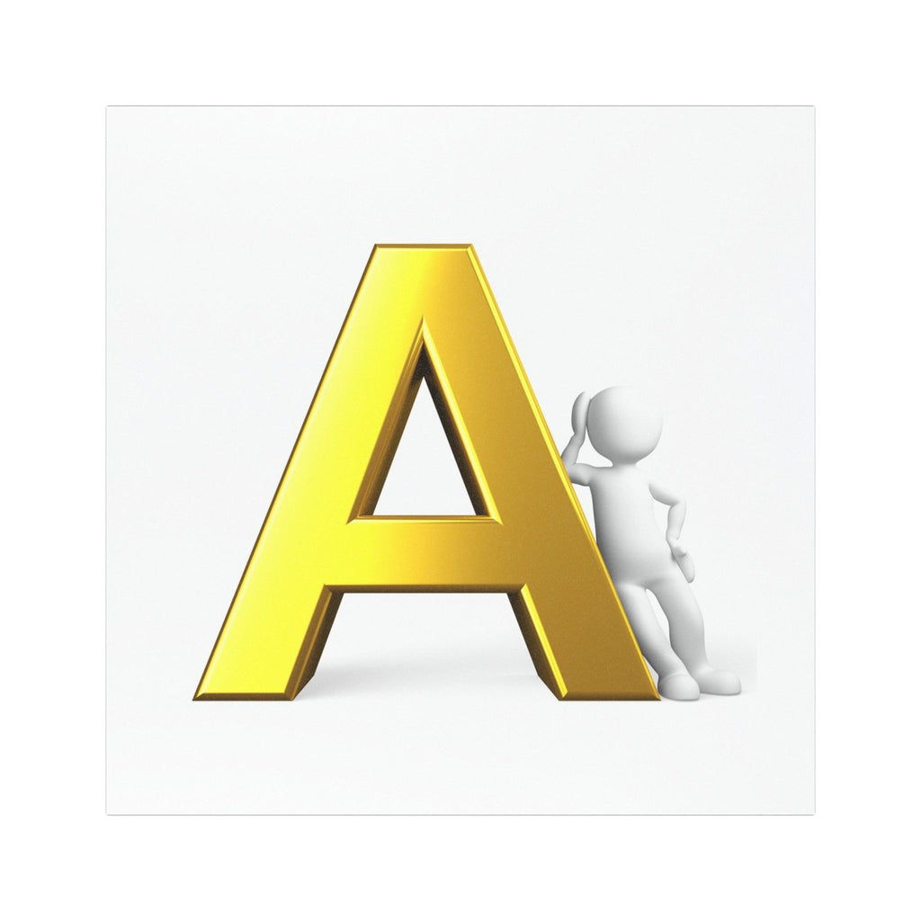Gold Letter A car magnet | Alphabet Monogram Magnetic Letter