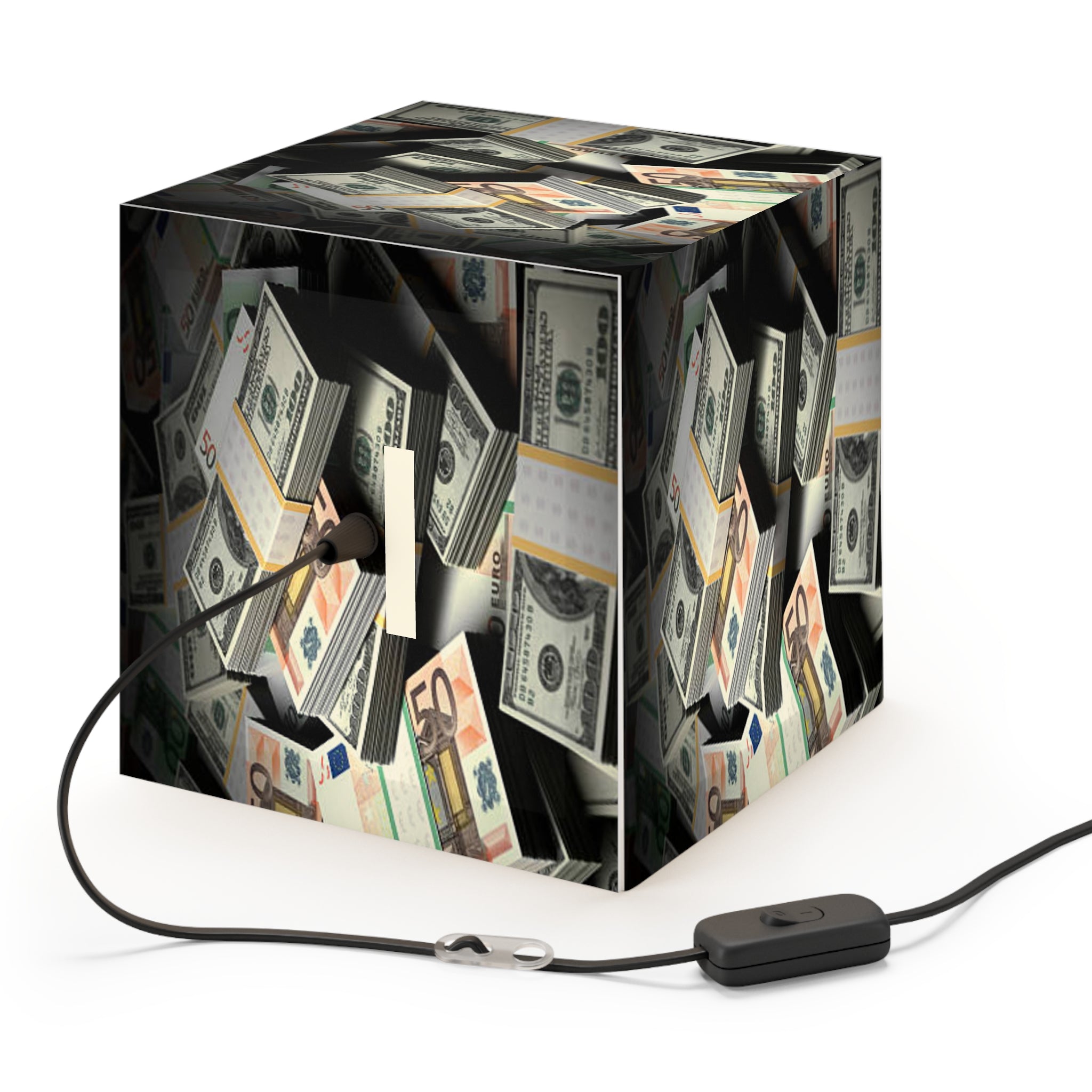Stacks of Cash Light Cube Lamp | Money Pattern Hanging Light
