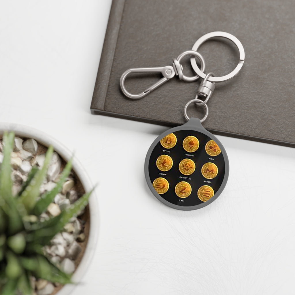 Cryptocurrency Coin Icons Keyring | Bitcoin Ethereum Litecoin Ripple Doge Monero
