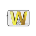 Gold Letter W Laptop Sleeve | Initial Monogram, Alphabet Design