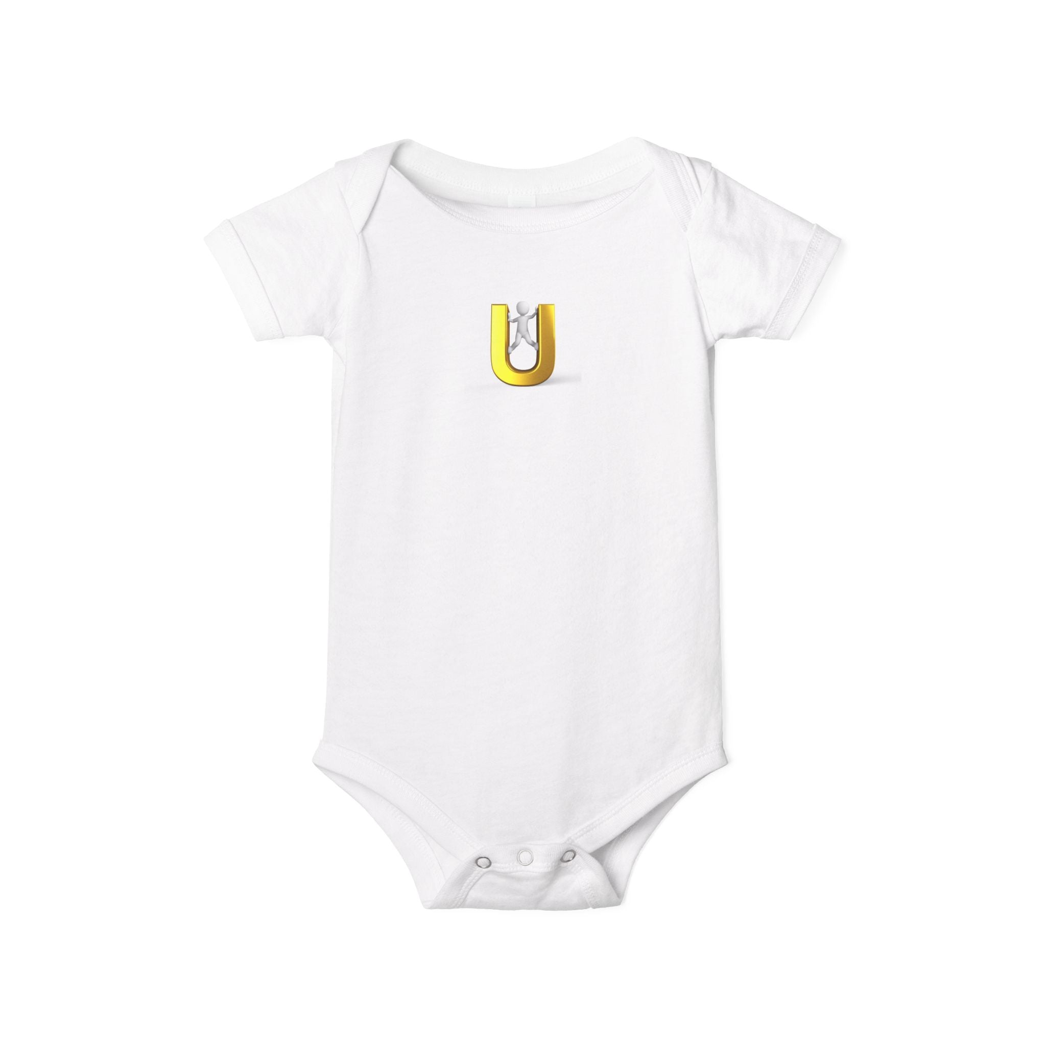 Grenouillère Lettre U Jaune | Body Bébé