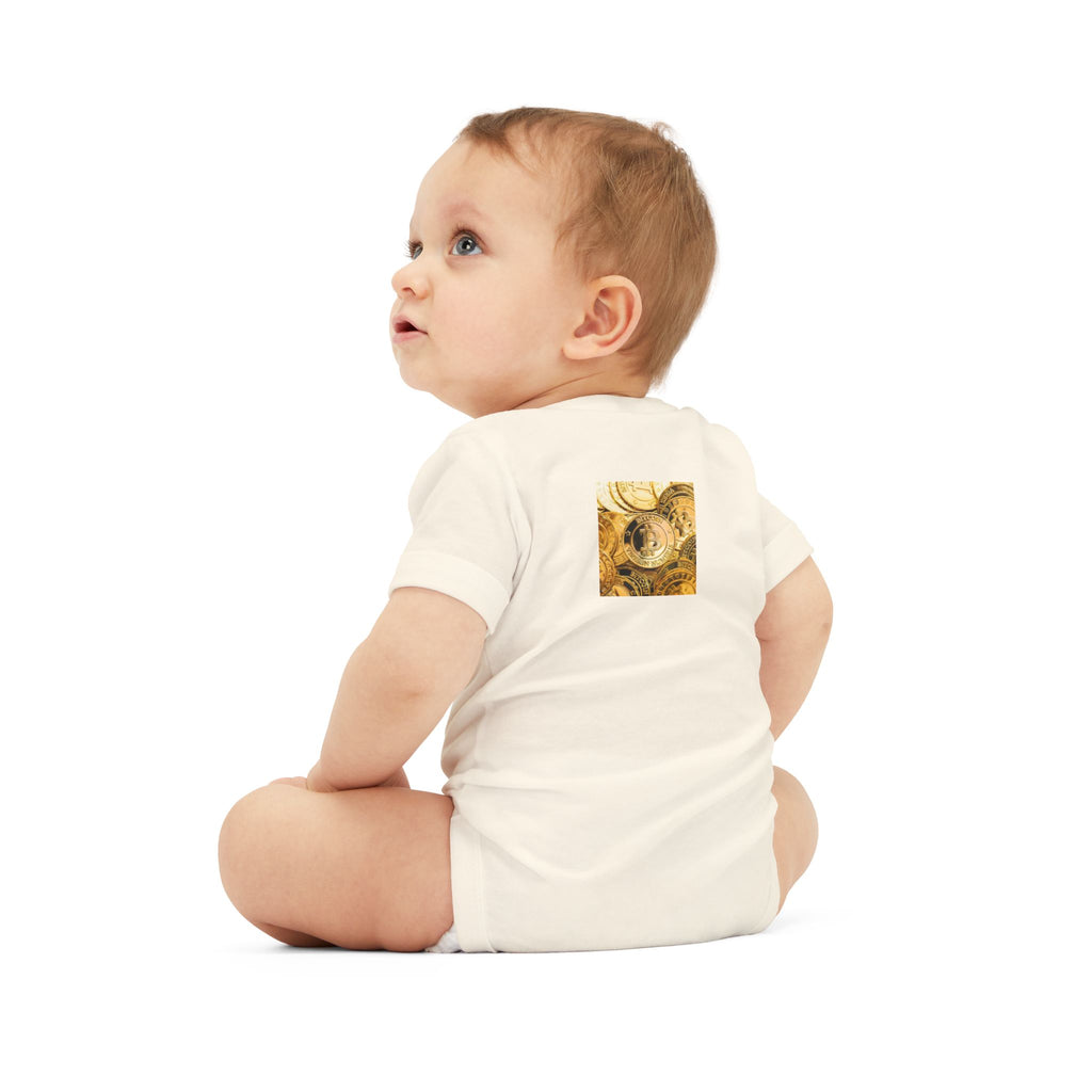 Bitcoin Cryptocurrency Infant One Piece | Floral Nursery Baby Bodysuit