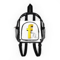 Gold Letter F Clear Stadium Backpack | Transparent School Bag