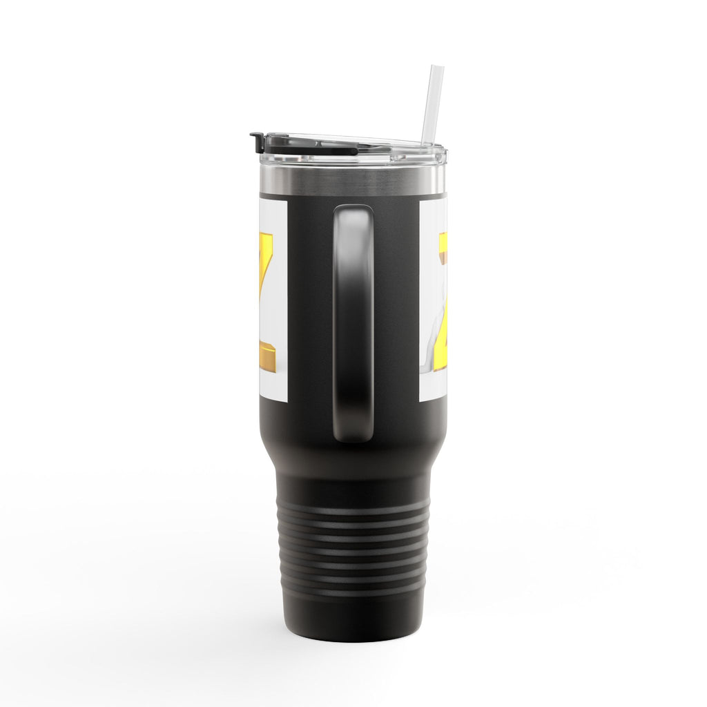 Gold 3D Letter Z Travel Mug | 40oz Insulated Tumbler
