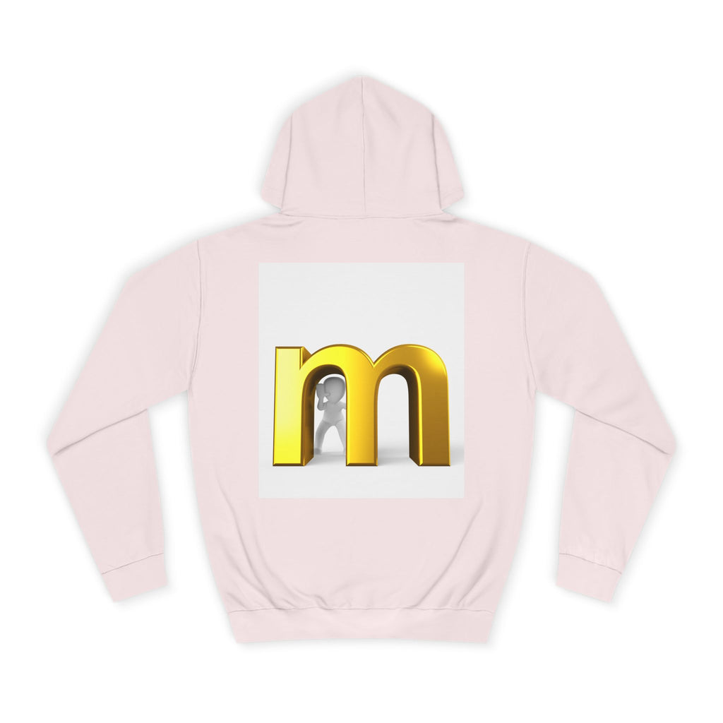 Gold 3D Letter M Hoodie | Minimal Initial Logo