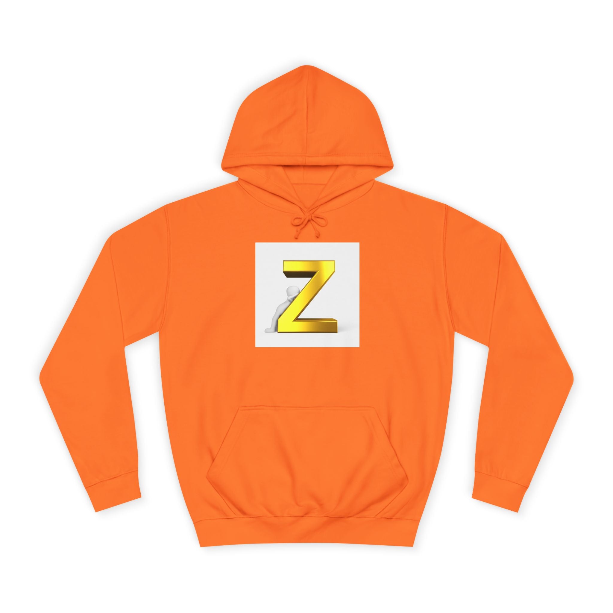 Sweat à capuche lettre Z dorée 3D | Monogramme initial