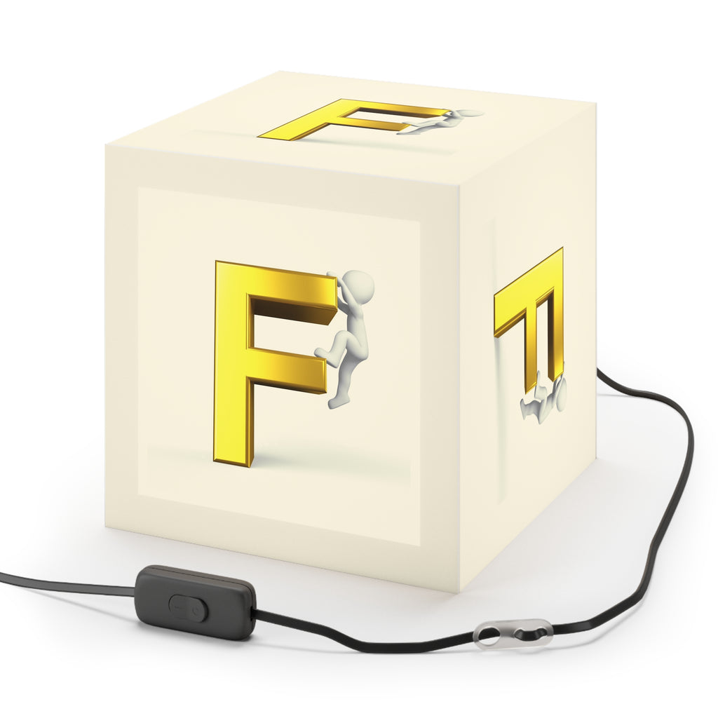 Climbing F Letter Light Cube Lamp | Alphabet Nightlight, Kids Room Decor