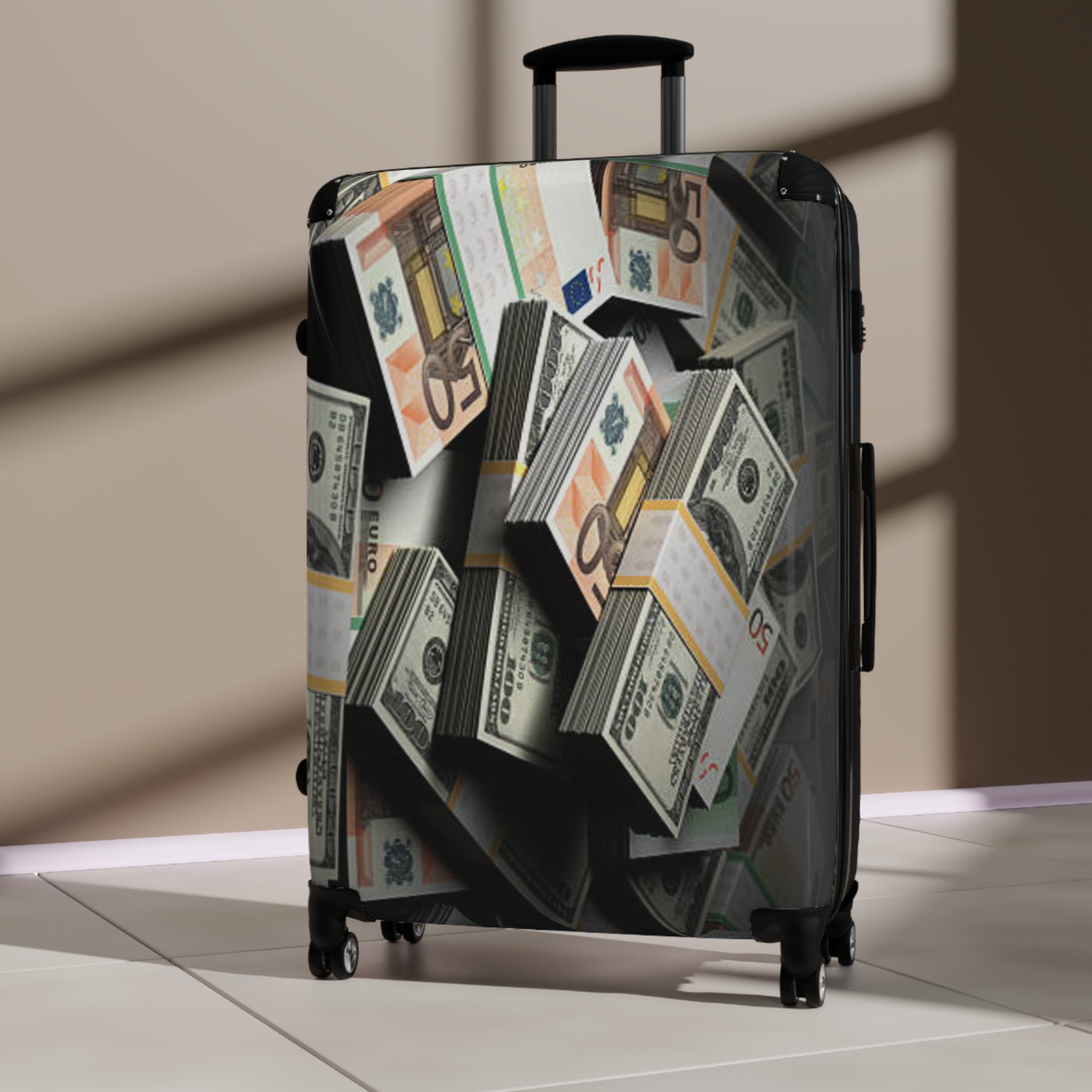 Stacks of Cash Suitcase | Money Print Luggage