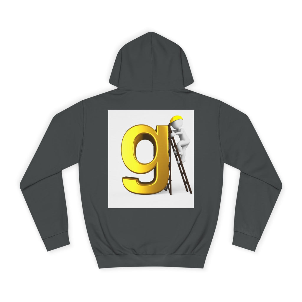 Gold Letter G with Painter Character Hoodie | Initial Monogram