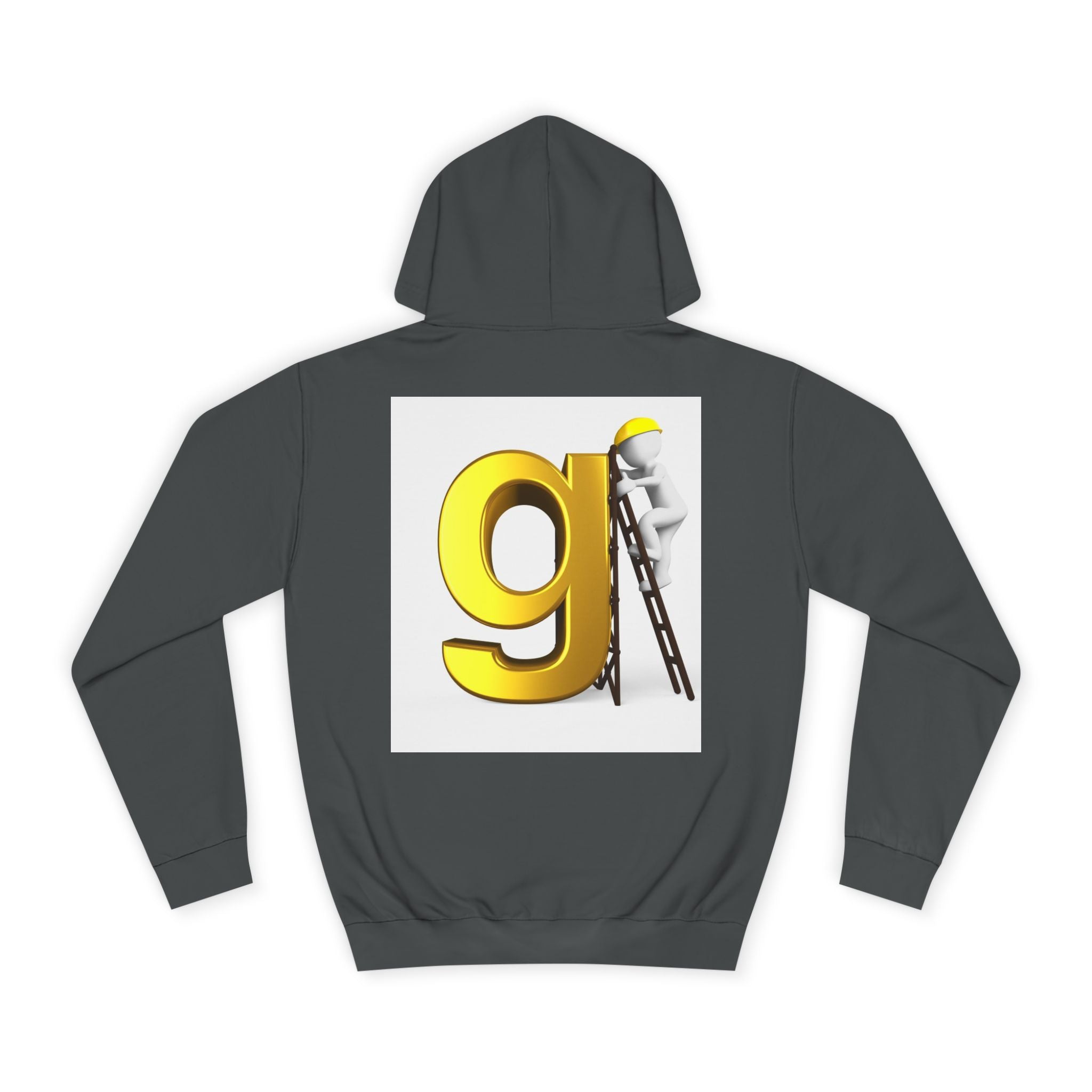 Gold Letter G with Painter Character Hoodie | Initial Monogram