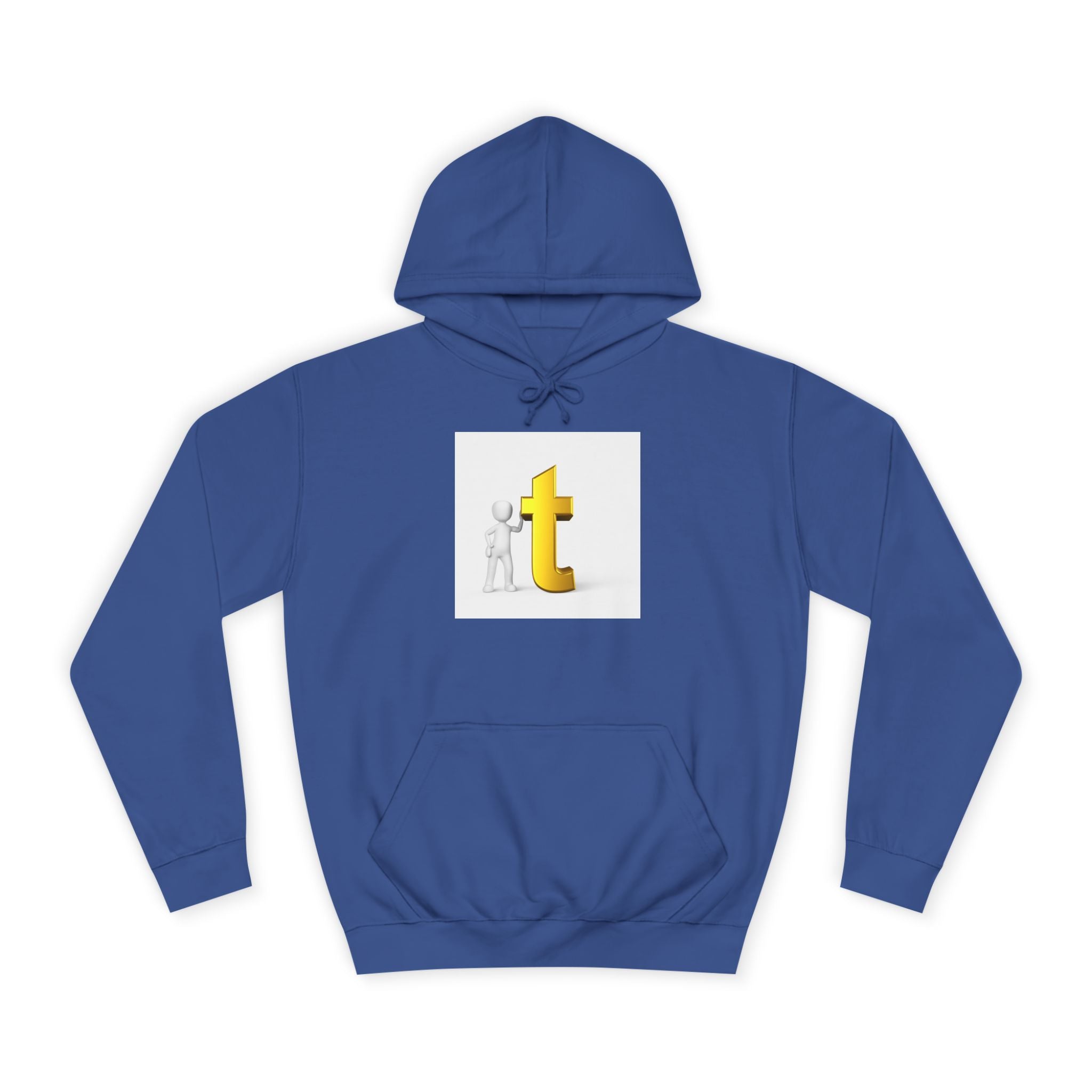 Sweat à capuche 3D Gold Letter T | Sweat-shirt initial minimaliste Letterman
