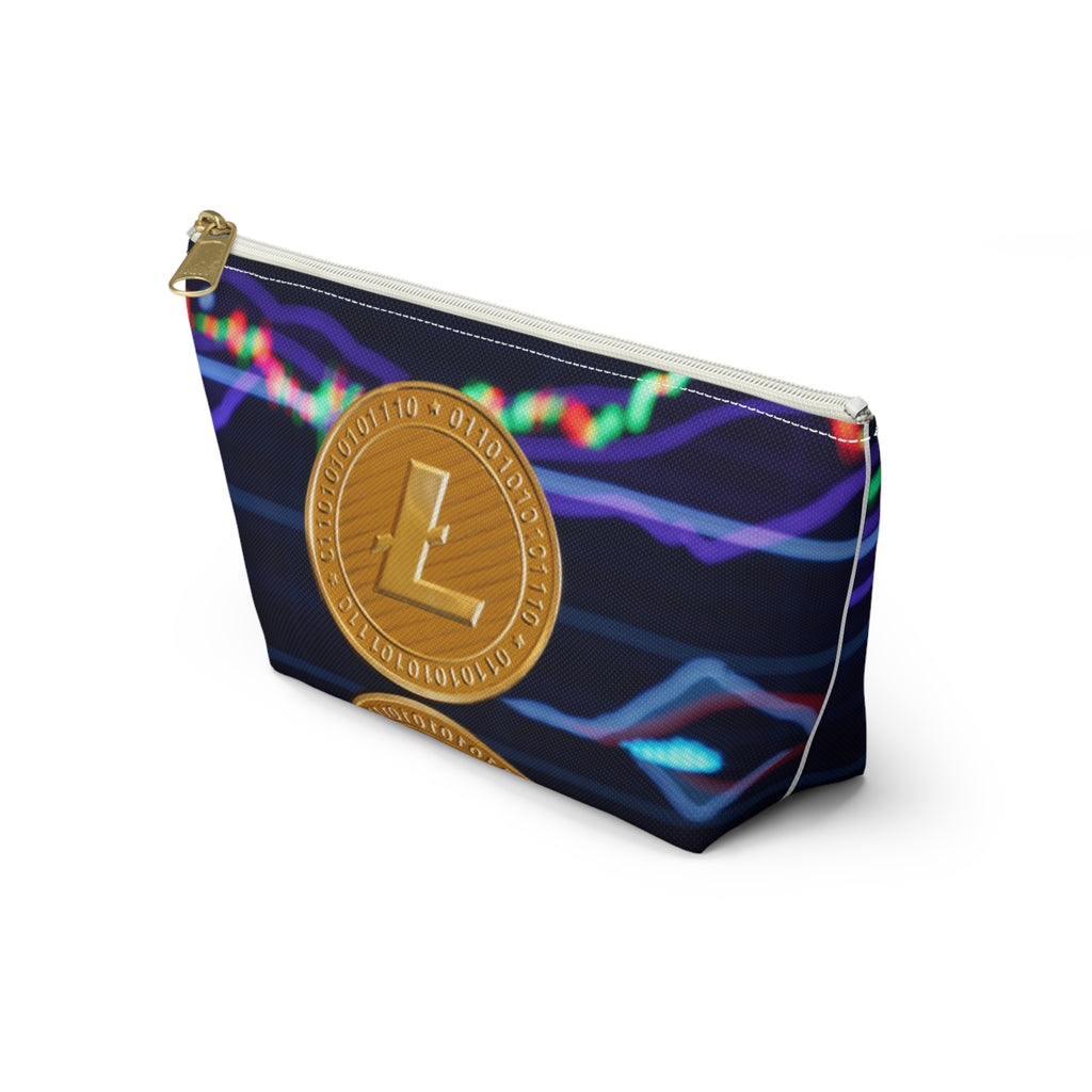 Litecoin Coin Crypto Chart Accessory Pouch