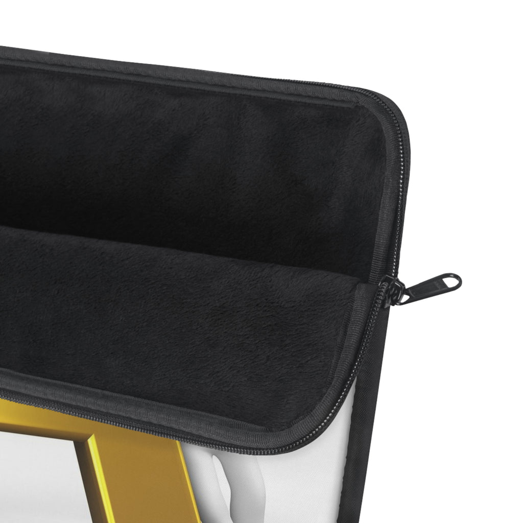 Gold Letter A Monogram Laptop Sleeve | Initial A Alphabet Case