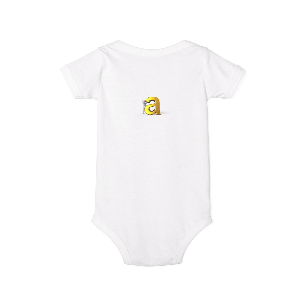 Gold Letter 'a' Baby Onesie | Infant Jersey One Piece