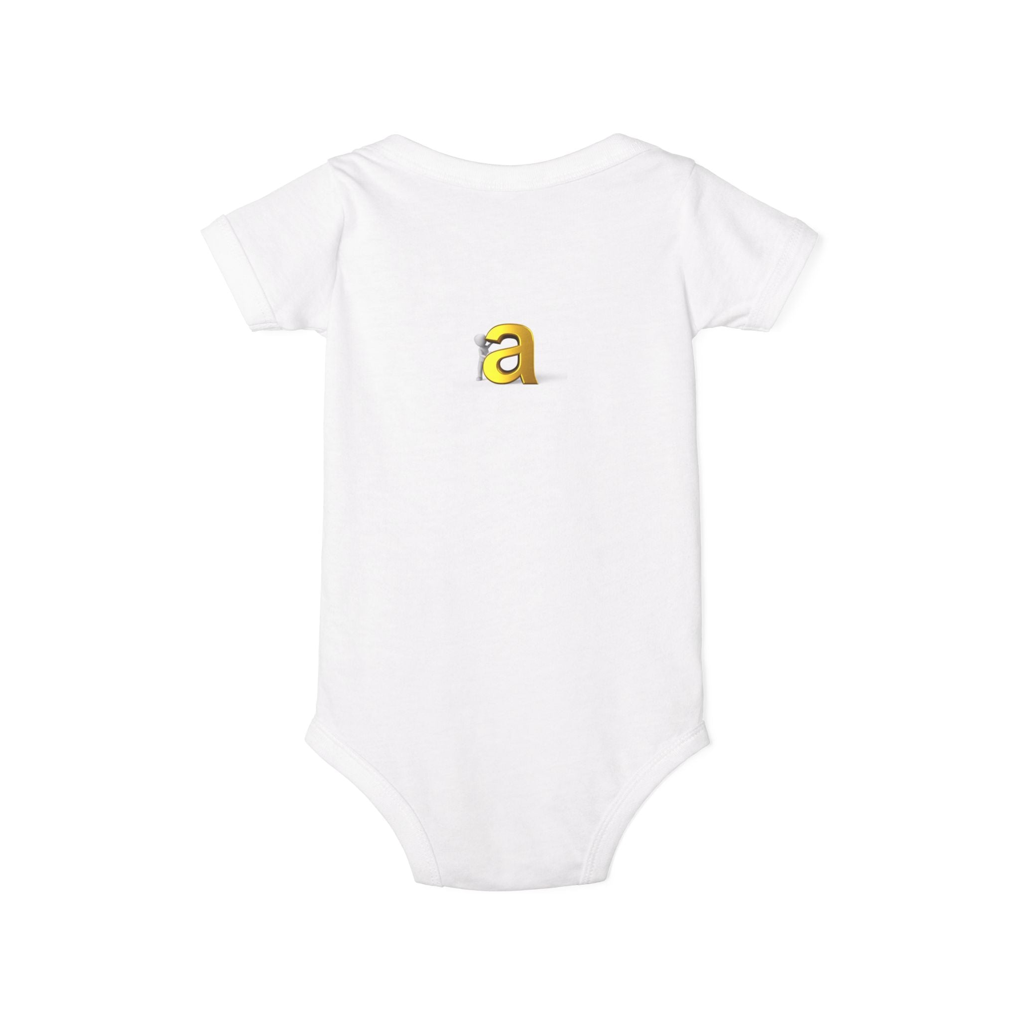 Gold Letter 'a' Baby Onesie | Infant Jersey One Piece