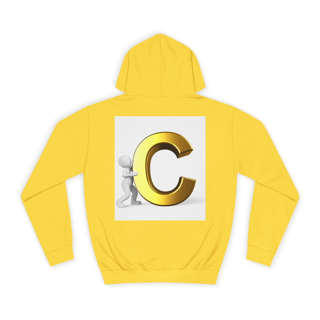 Gold Letter C Hoodie | Monogram Initial C Sweatshirt