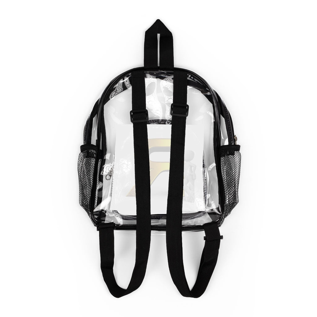 Gold Letter R Monogram Clear Stadium Backpack | Transparent School Bag
