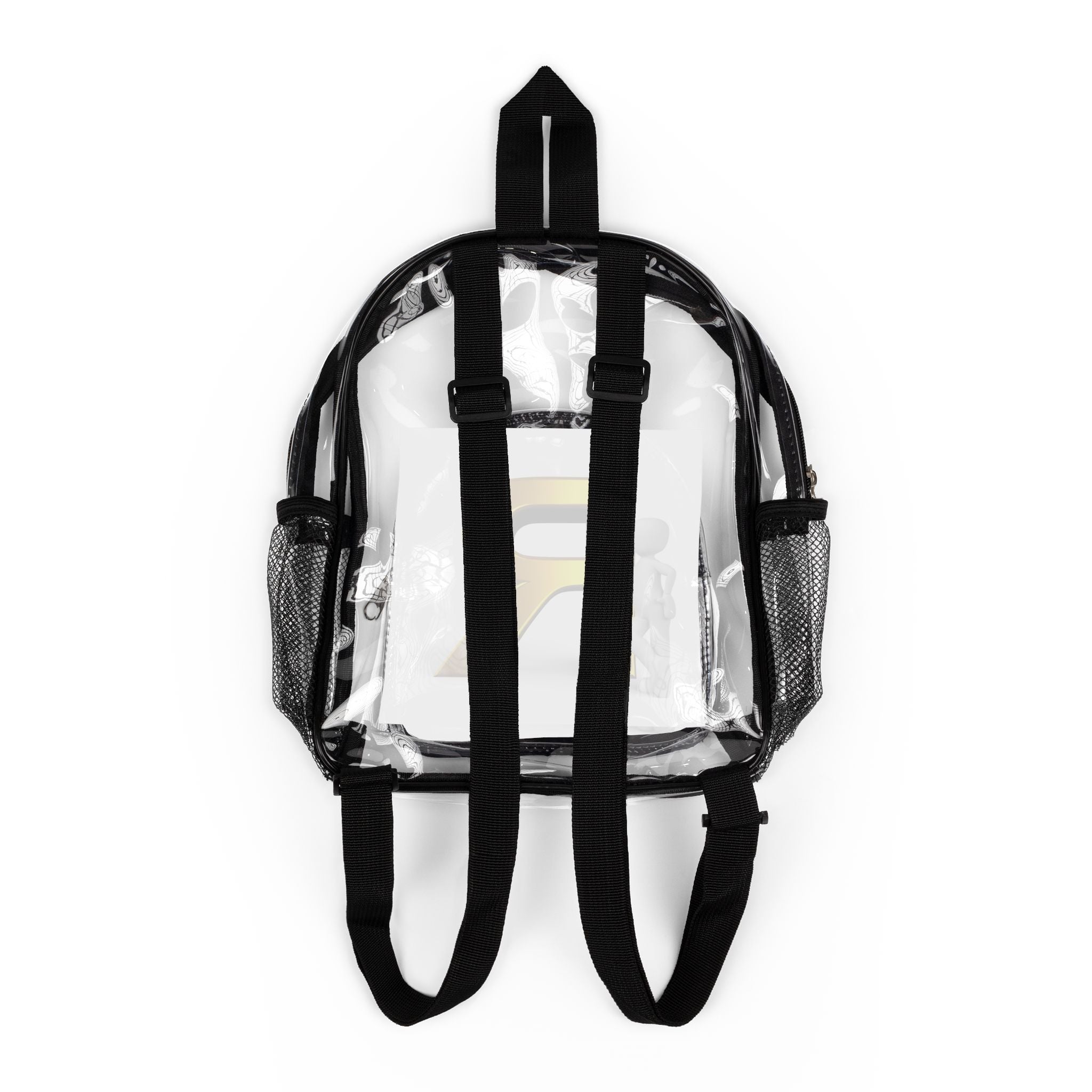 Gold Letter R Monogram Clear Stadium Backpack | Transparent School Bag
