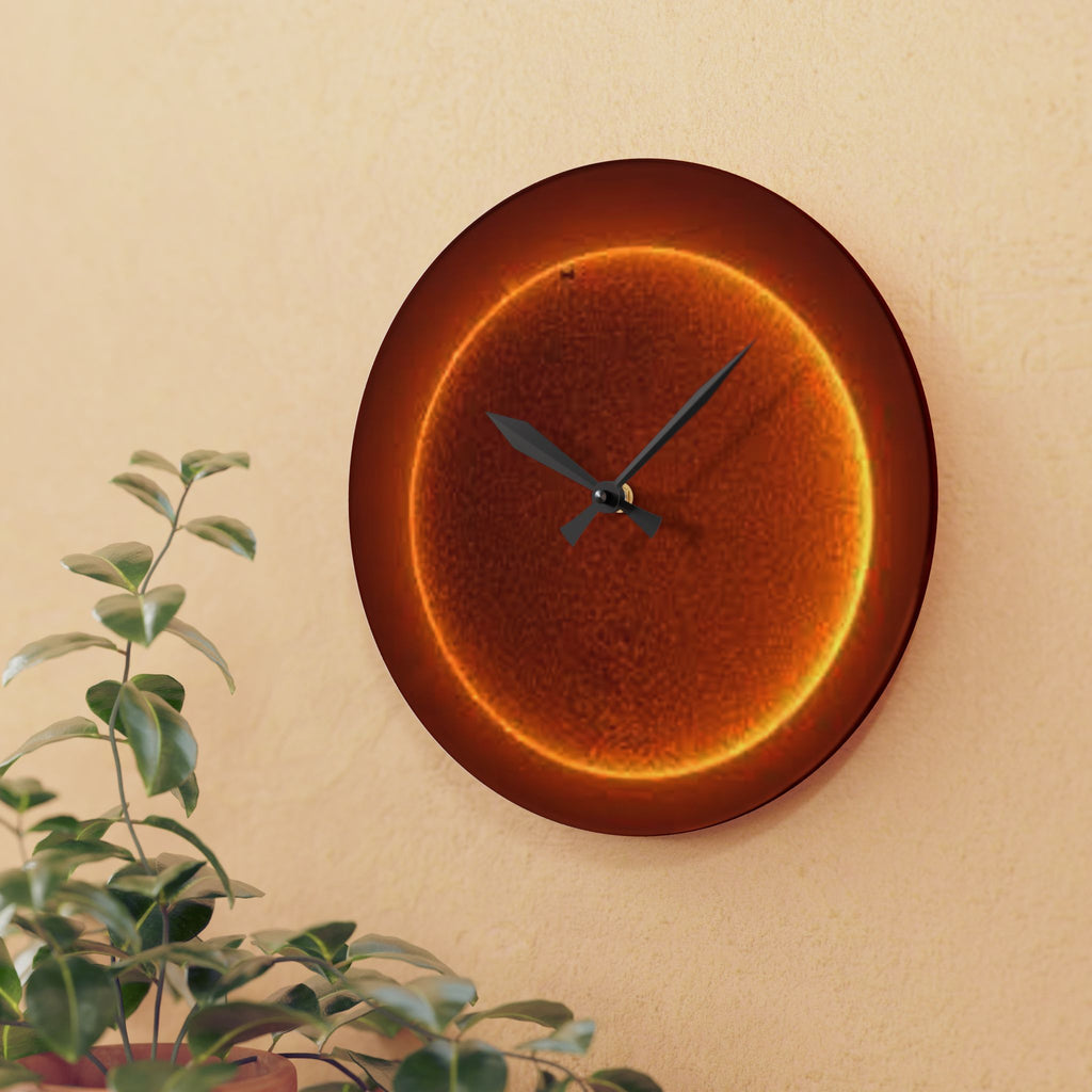 Solar Sun Surface Acrylic Wall Clock | Space Astronomy Decor