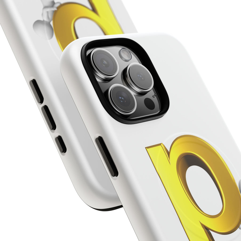 3D Gold Letter P Phone Case | Tough Magnetic Phone Case