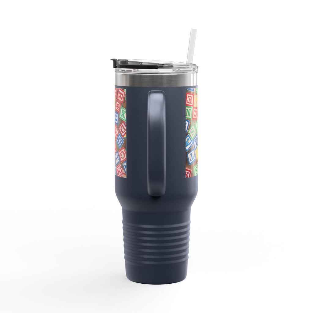 Colorful Alphabet Blocks Insulated Travel Mug | 40oz