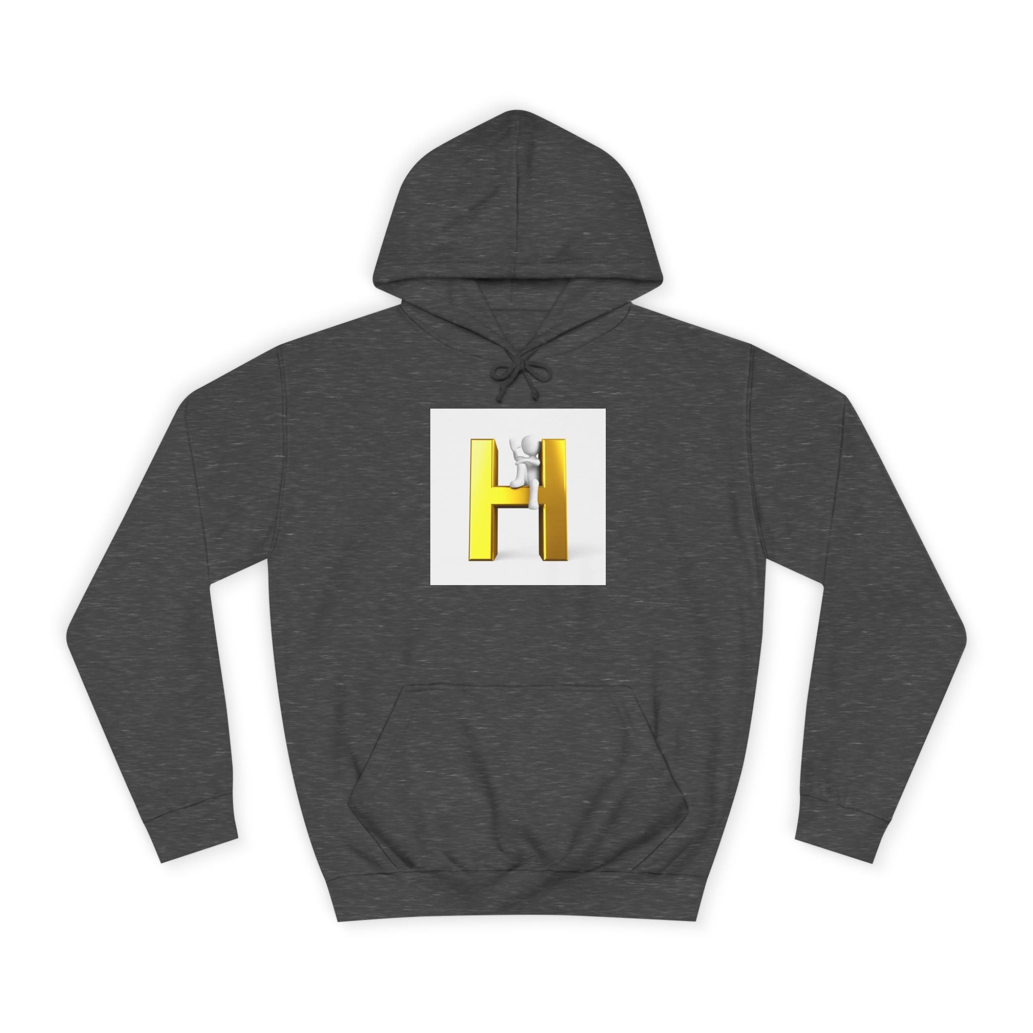 Sweat à capuche lettre H 3D or | Sweat-shirt initial monogramme