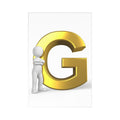 Gold Letter G Postcards, 7 Pack | Alphabet Initial Stationery