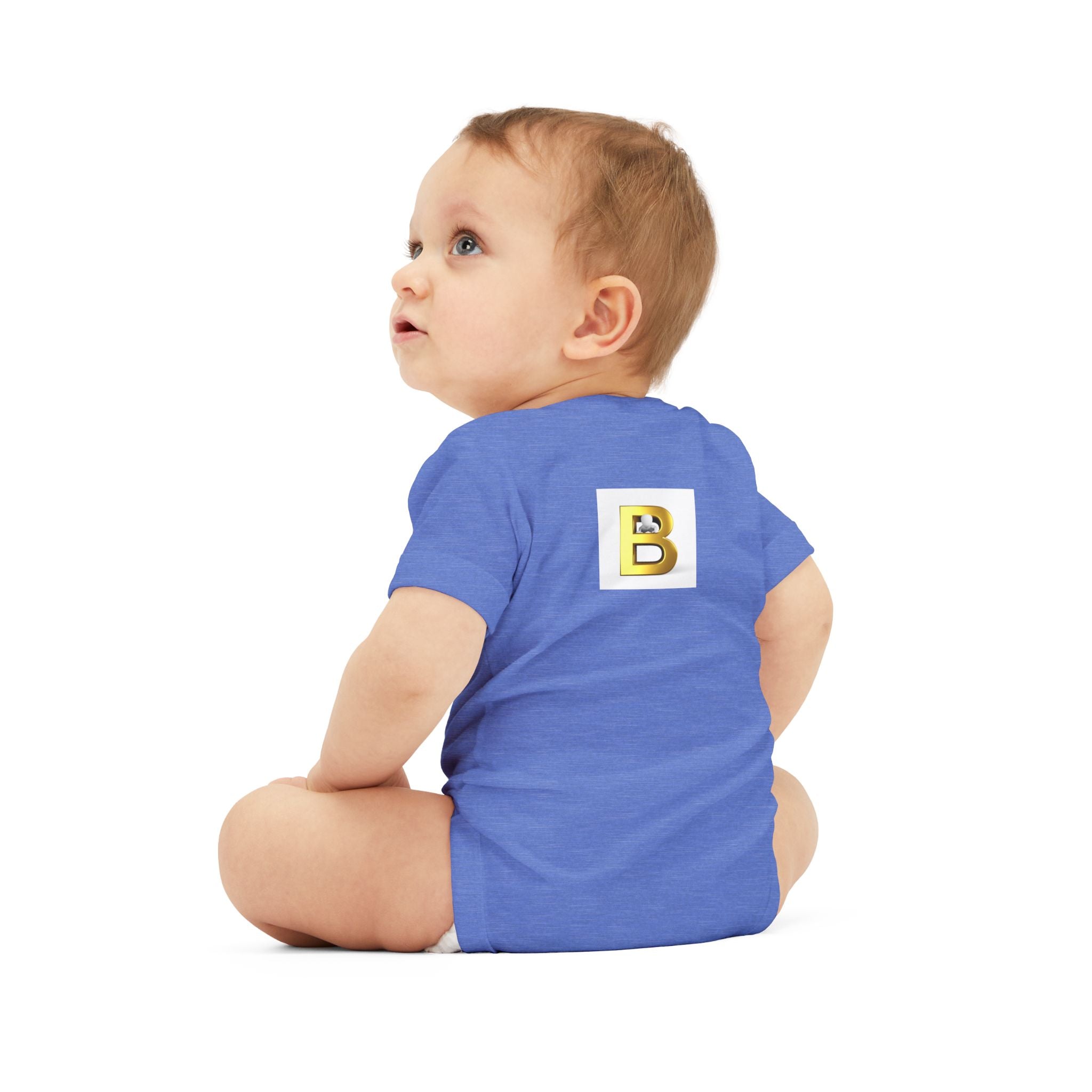 Gold B Letter  Baby Bodysuit | Infant Jersey One Piece