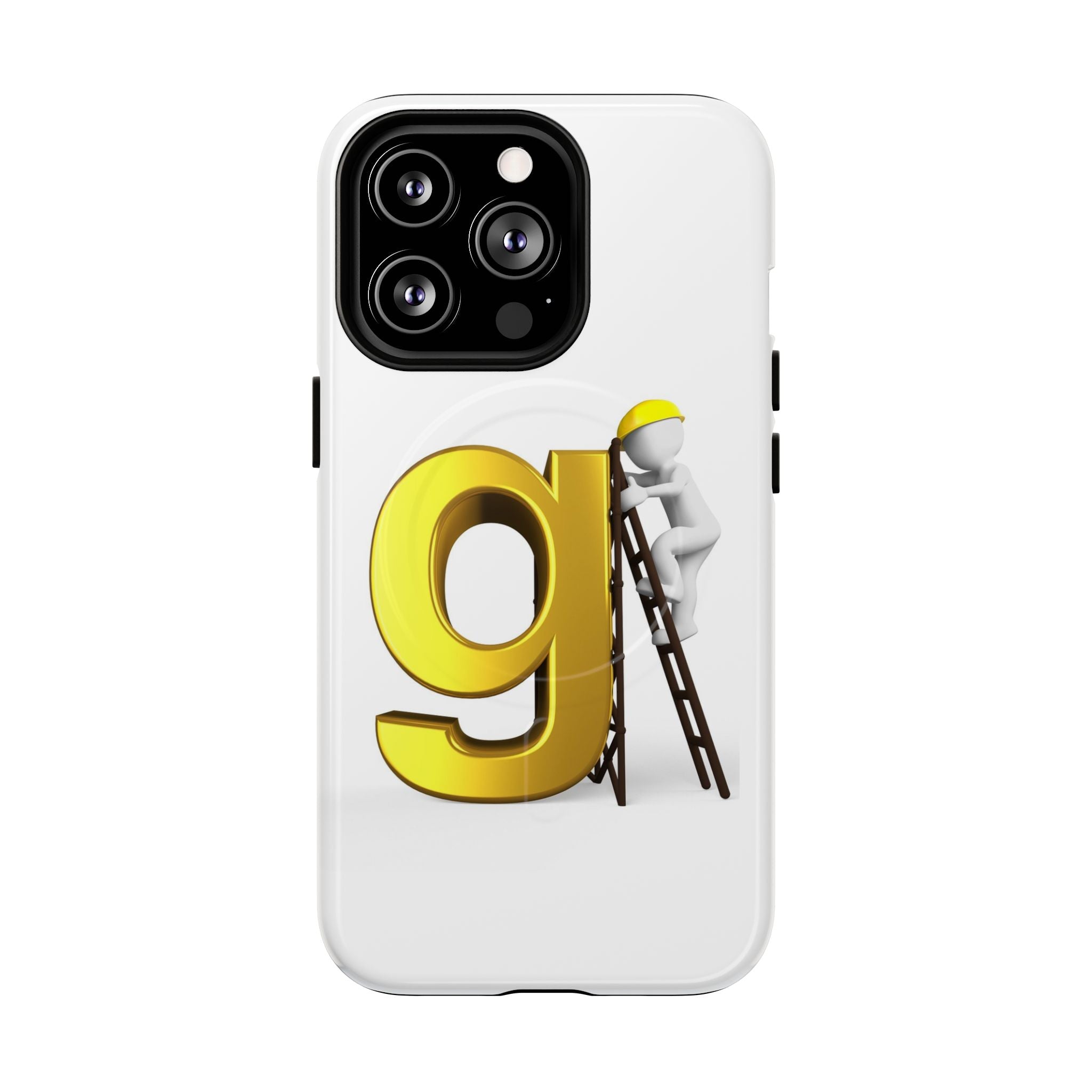 Coque de téléphone de construction Lettre G dorée | Coque magnétique robuste