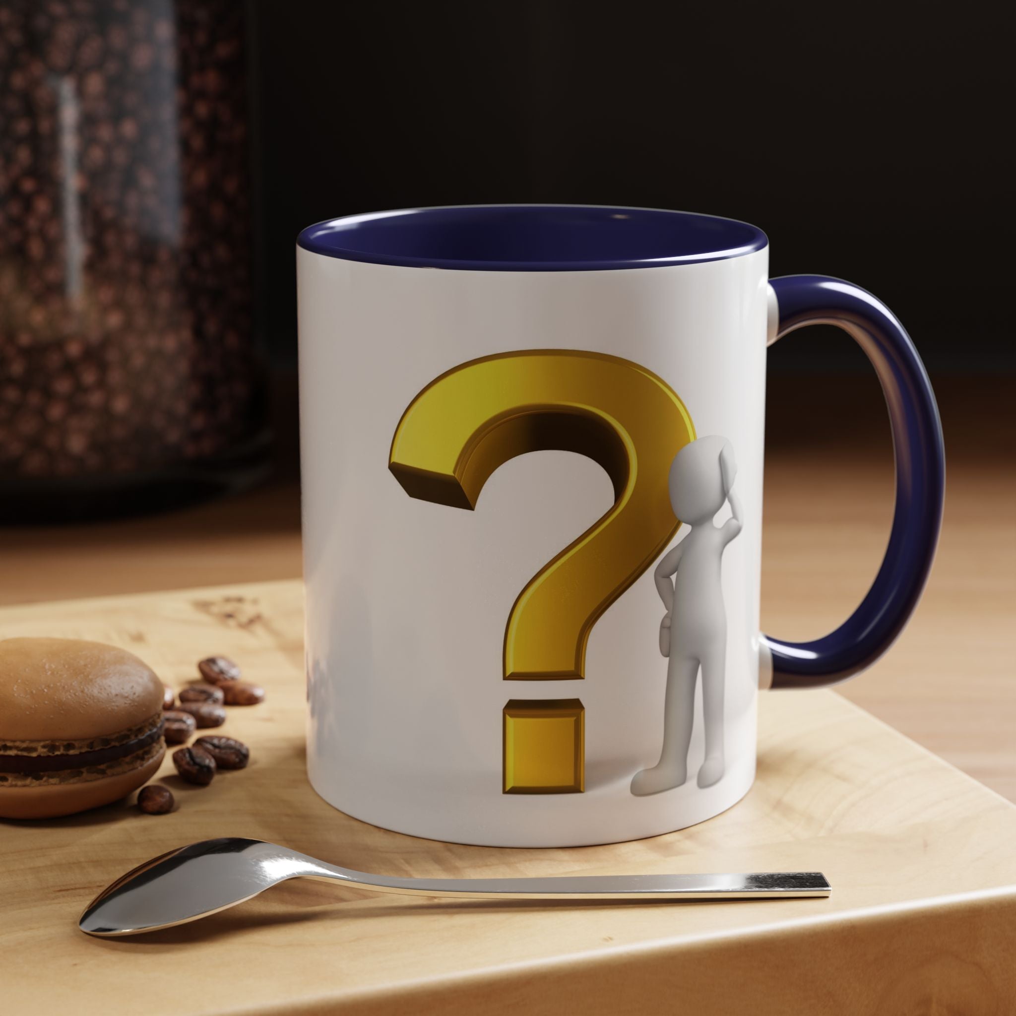 Fragezeichen-Figur-Tasse | Akzent-Kaffeetasse