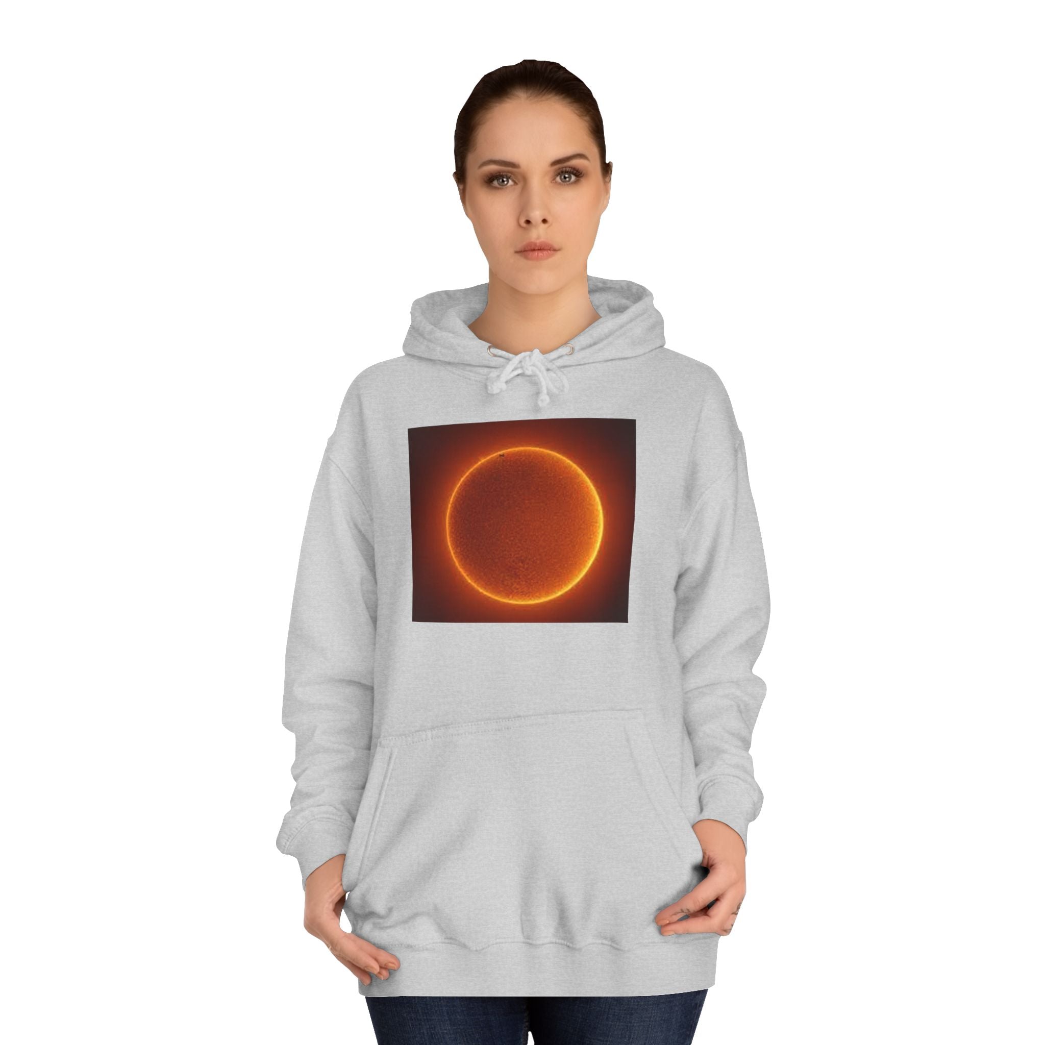 Fiery Solar Ring Hoodie | Sun Eclipse Graphic, Space Astronomy Sweatshirt