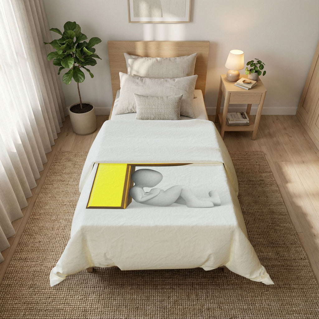Gold Letter P Initial Duvet Cover | Monogram Bedding