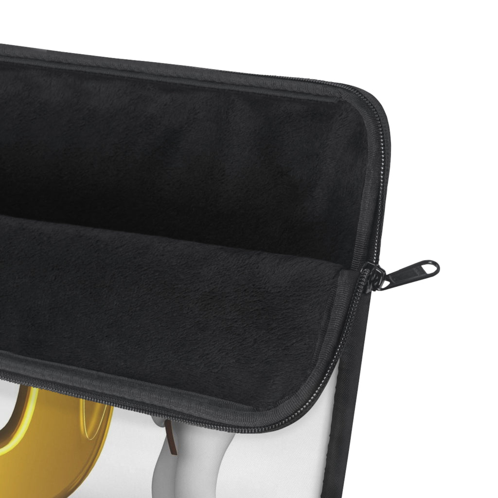 Gold Letter J with Figure Laptop Sleeve | Monogram Initial J