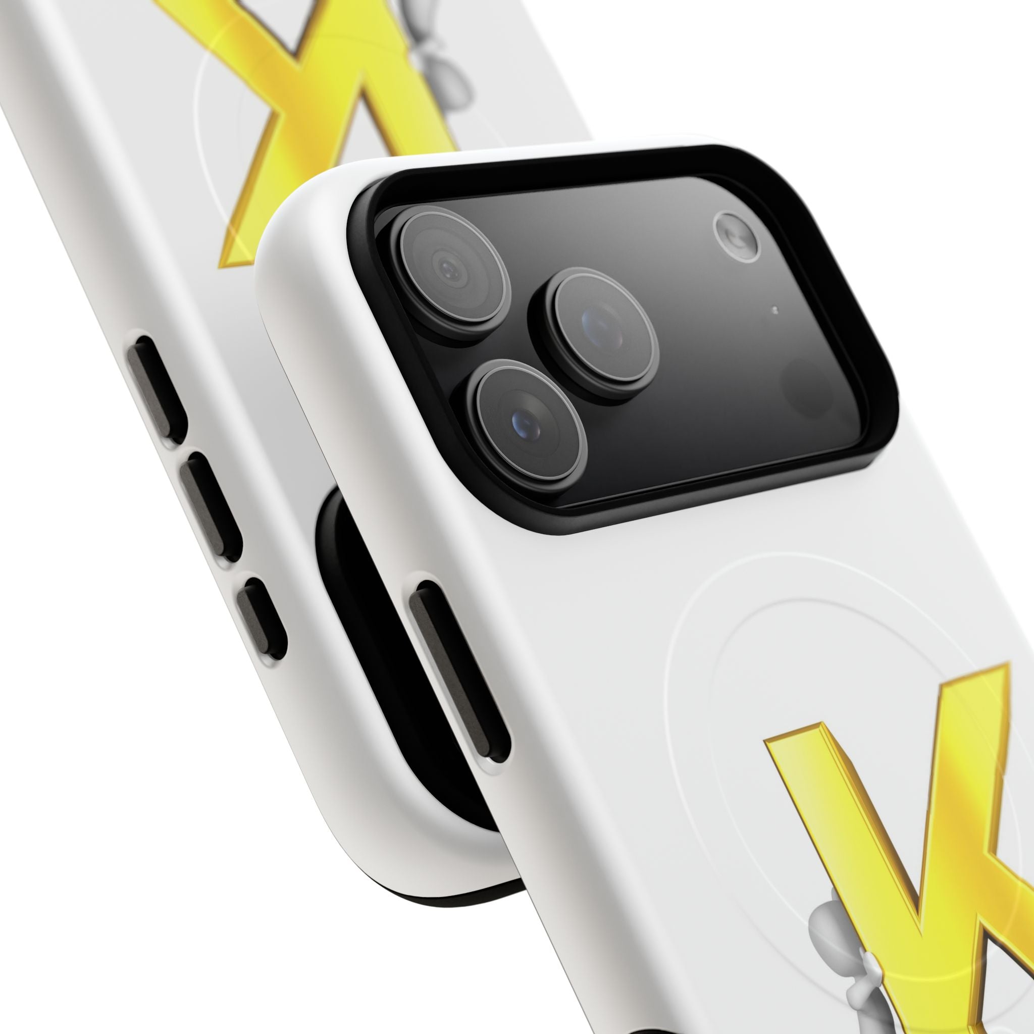 Yellow K Letter Phone Case | Tough Magnetic Case, Monogram Initial K