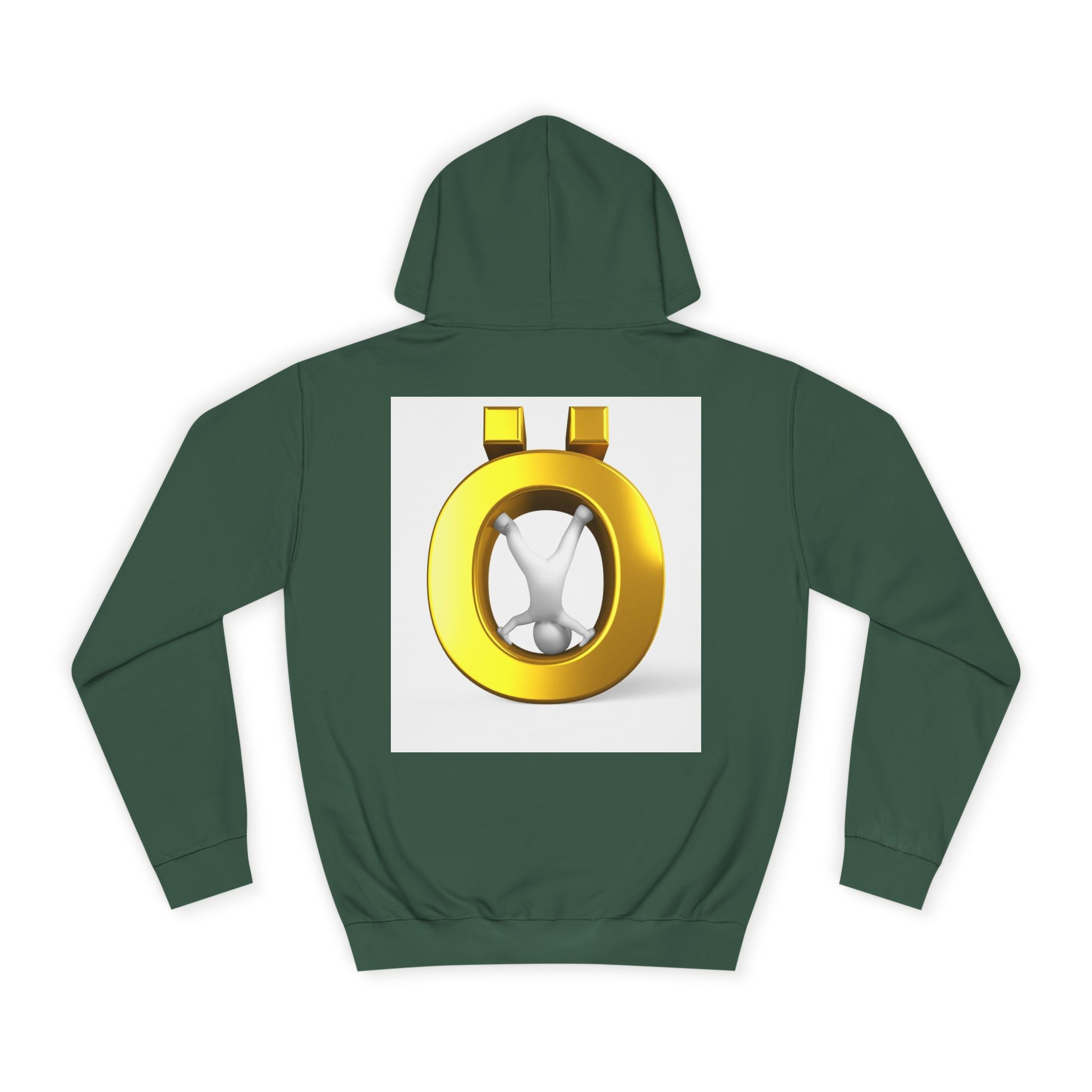 Gold Letter Ö Hoodie | Minimal Jewelry Logo, White Pullover