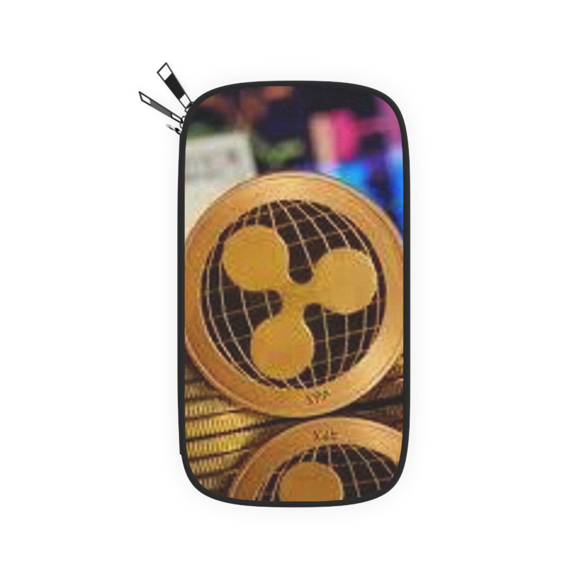 Ripple Coin Passport Wallet | Crypto Ripple Logo Travel Pouch