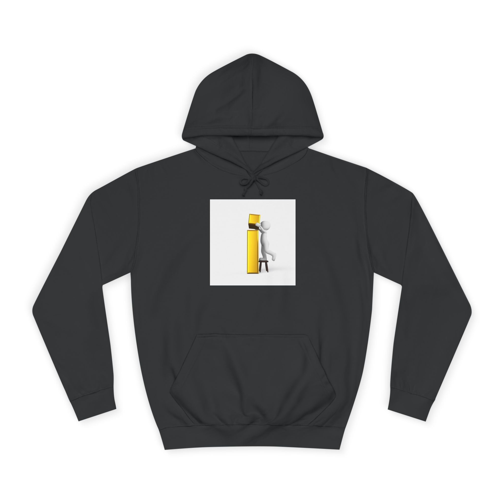 Stick Figure Building Letter i Hoodie | Minimal Illustration