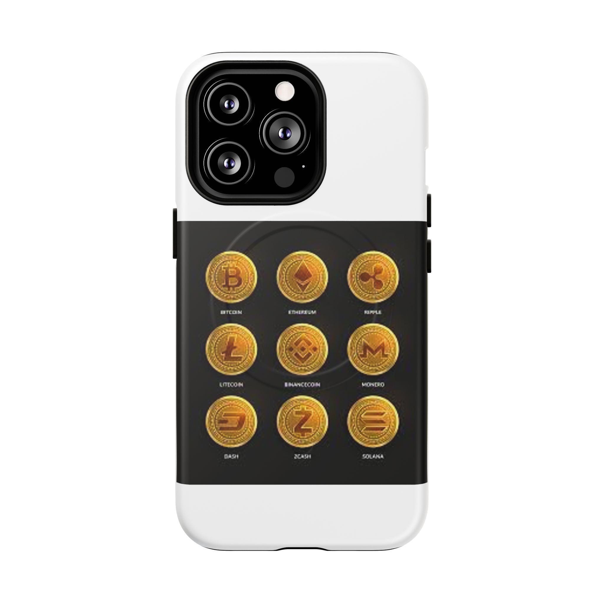 Coque de Téléphone Graphique de Monnaie Crypto | Coque Magnétique Robuste
