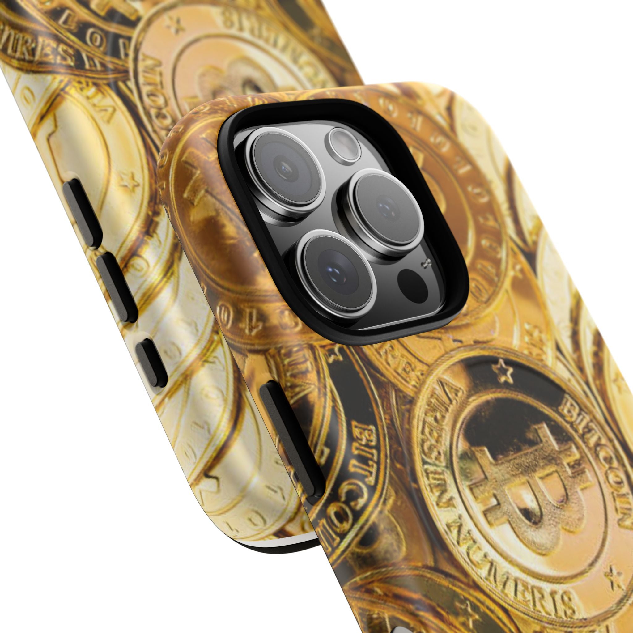 Gold Bitcoin Coins Phone Case | Tough Magnetic Case