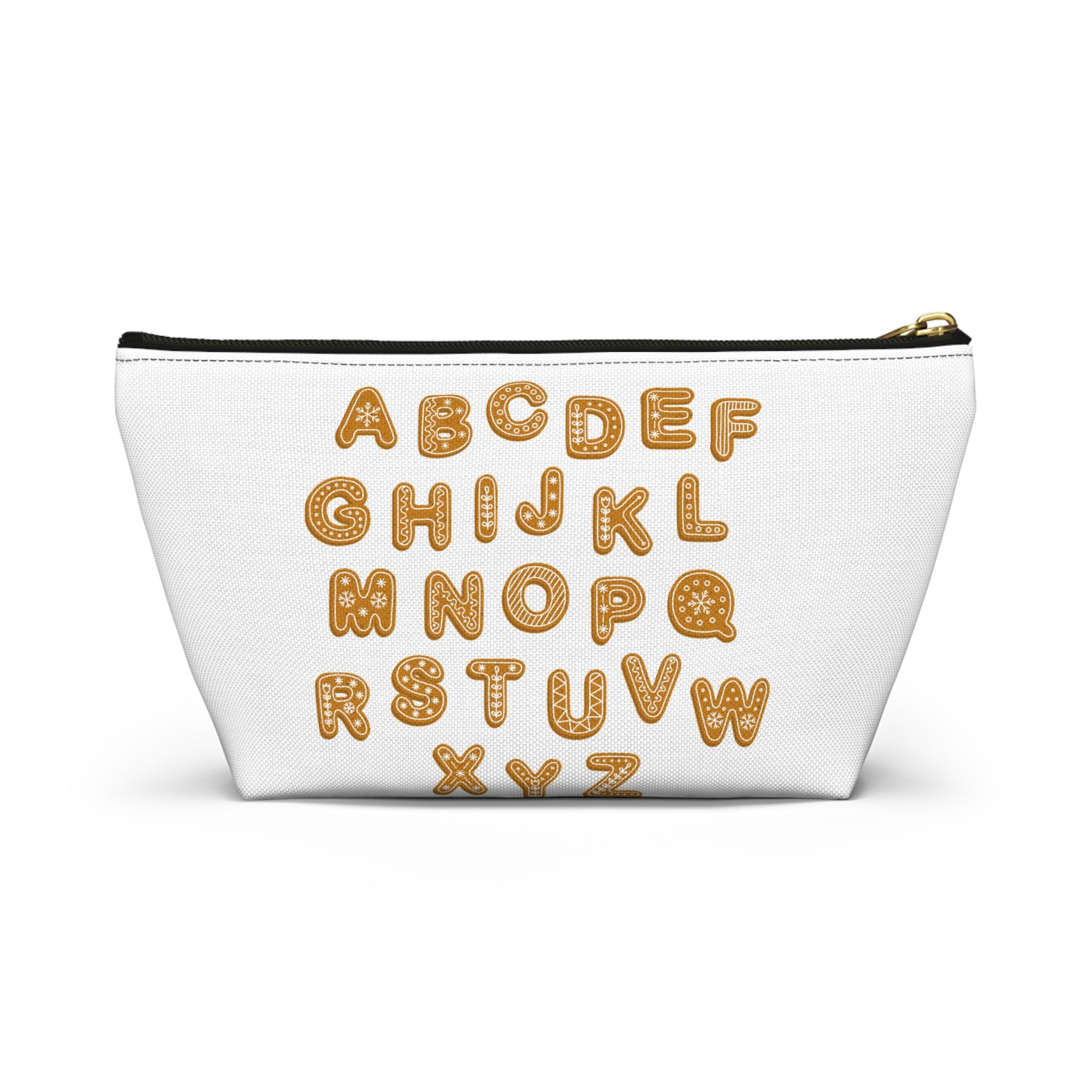 Alphabet Cookie Letters Accessory Pouch | Zipper Makeup Bag