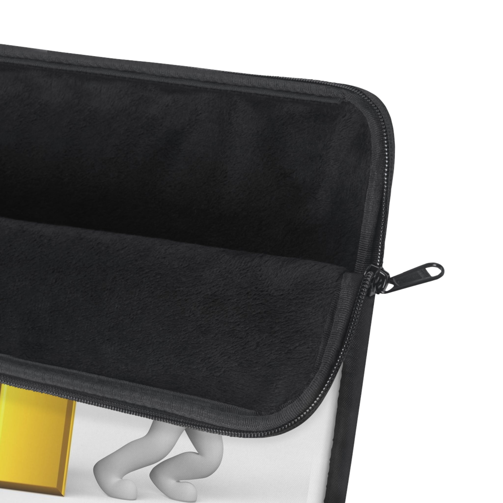T Letter Tug Laptop Sleeve | Gold Initial Monogram, Alphabet Design