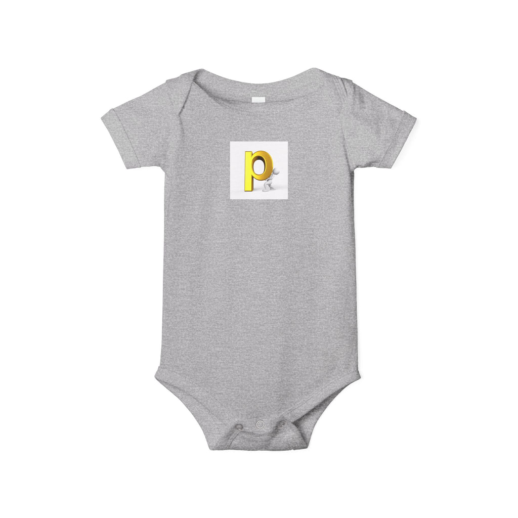 Yellow Letter P  Baby Bodysuit | Infant One Piece