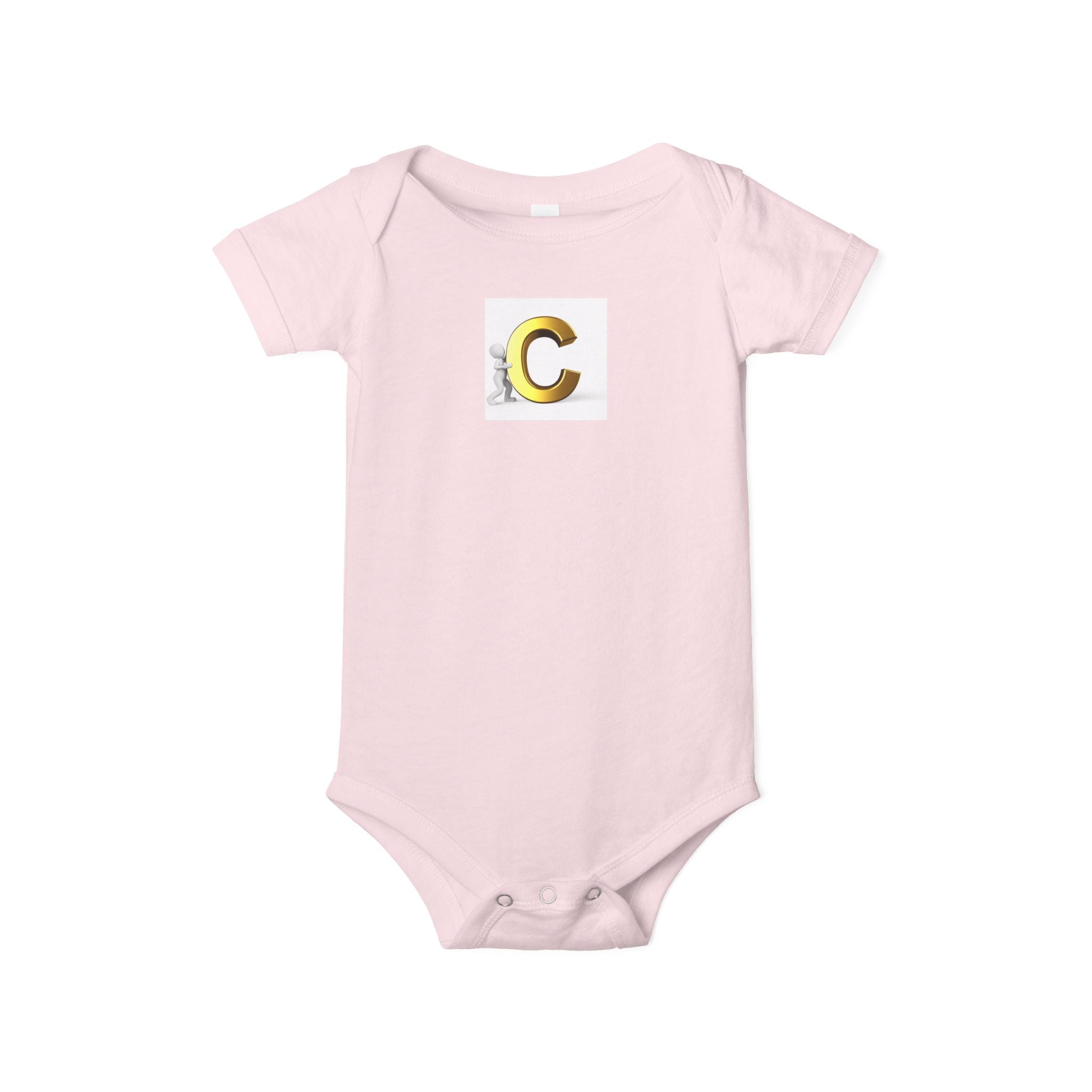Body pour bébé Monogramme Lettre C Doré | Body bébé initiale