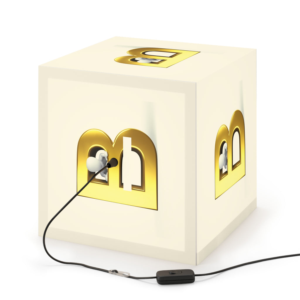 Gold Letter B Light Cube Lamp | Alphabet Nursery Night Light
