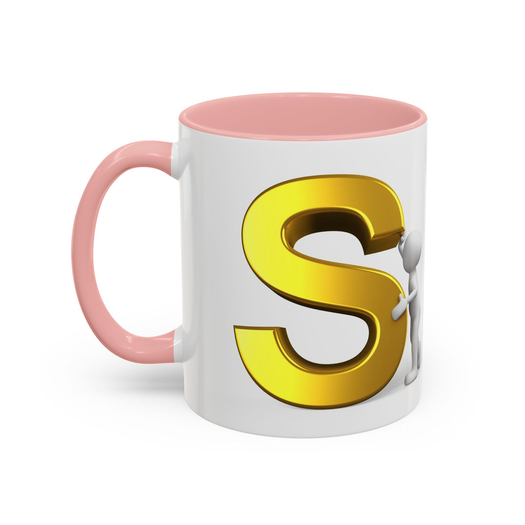 Gold Letter S Initial Mug | Accent Coffee Mug