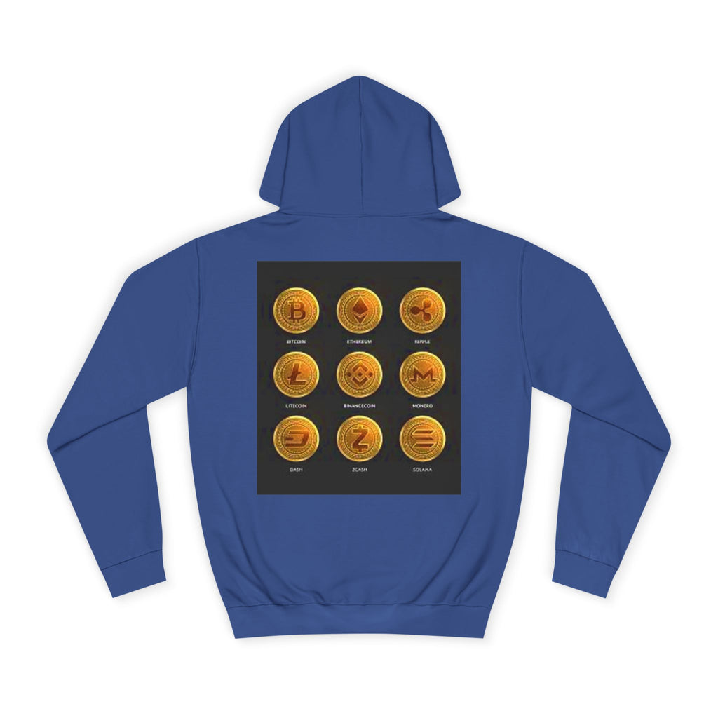 Crypto Coin Icons Hoodie | Bitcoin Ethereum Litecoin Ripple Doge Zcash Monero