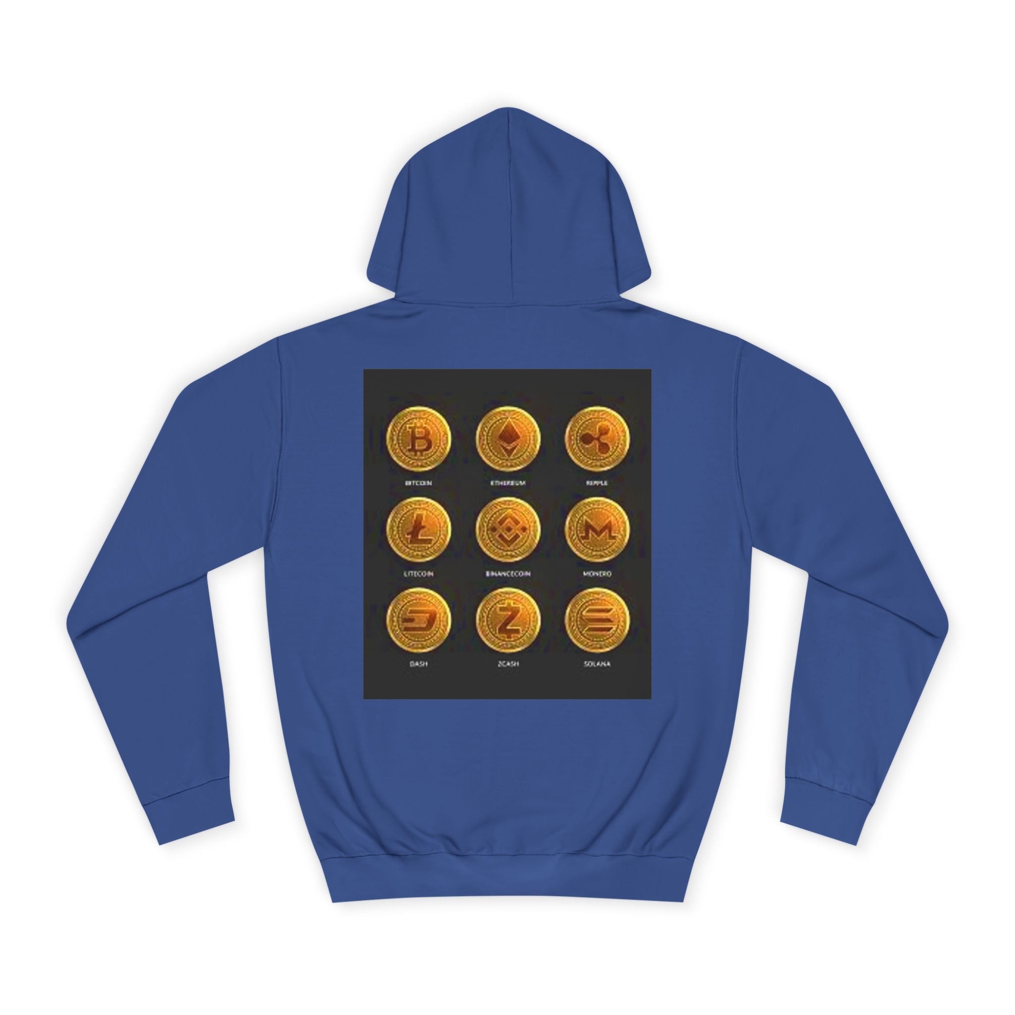 Crypto Coin Icons Hoodie | Bitcoin Ethereum Litecoin Ripple Doge Zcash Monero