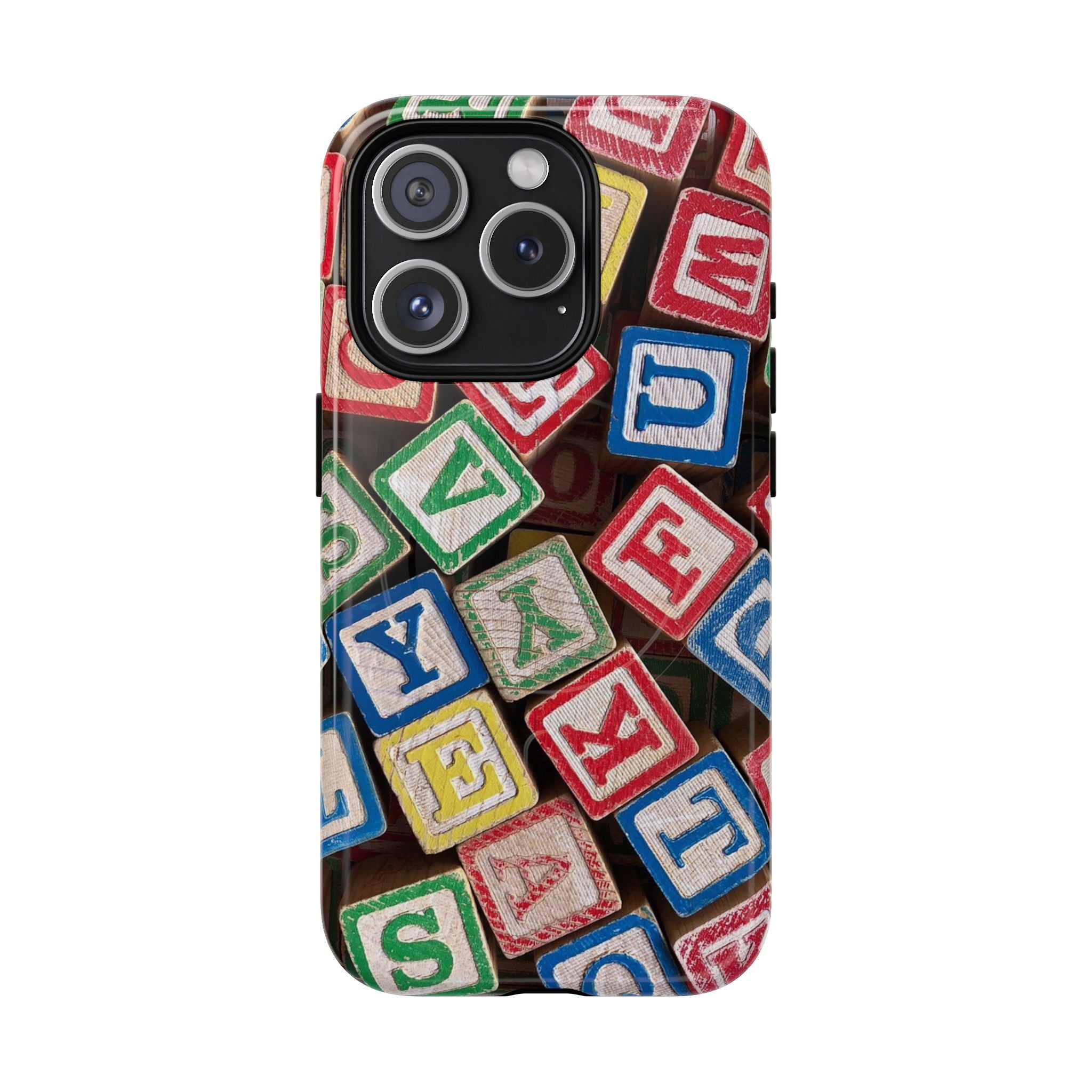 Vintage Alphabet Blocks Phone Case | Tough Magnetic Case