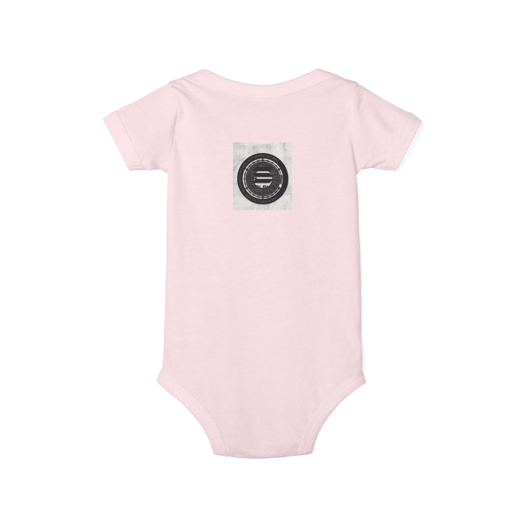 Solana Cryptocurrency Infant One Piece | Monochrome Badge Design