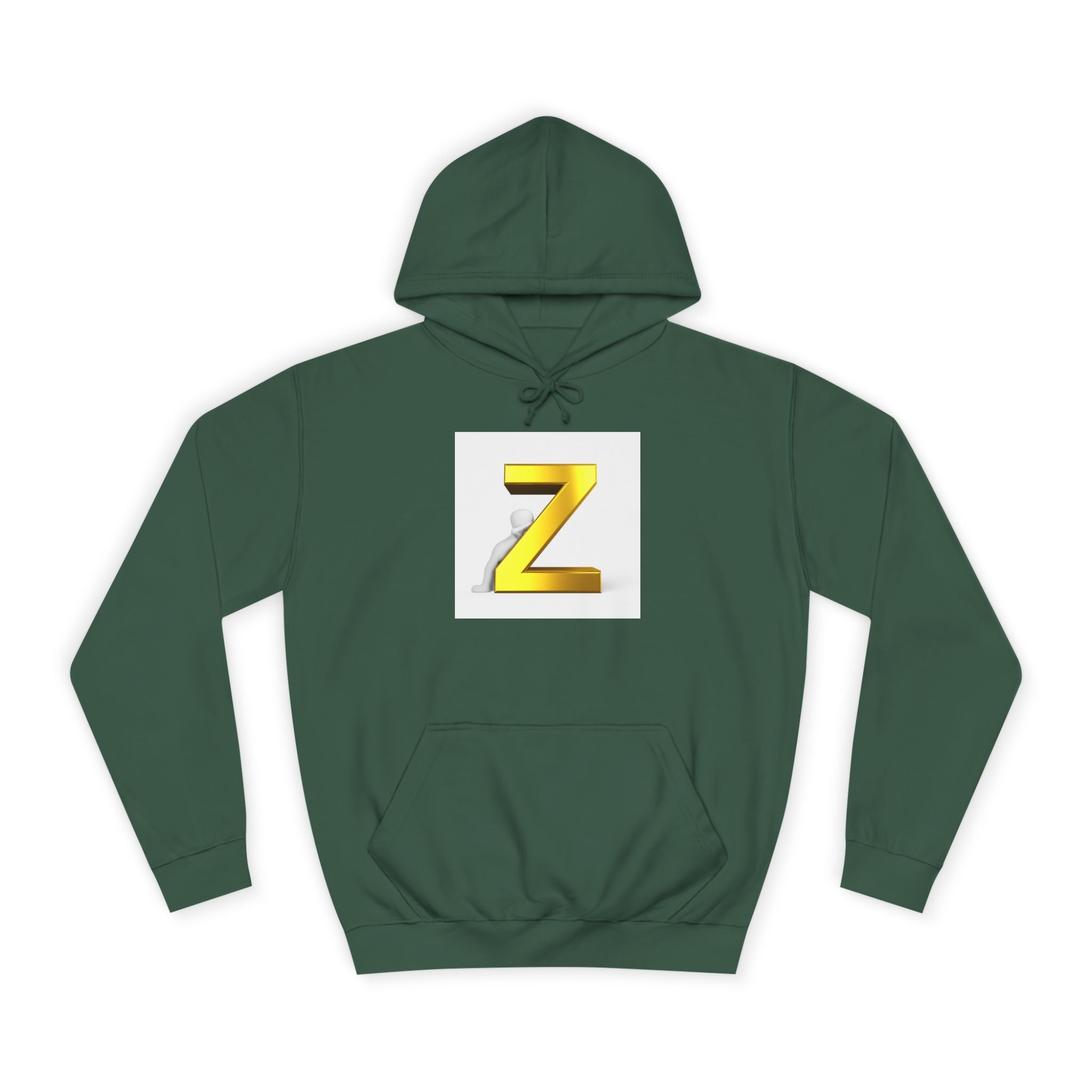 Sweat à capuche lettre Z dorée 3D | Monogramme initial